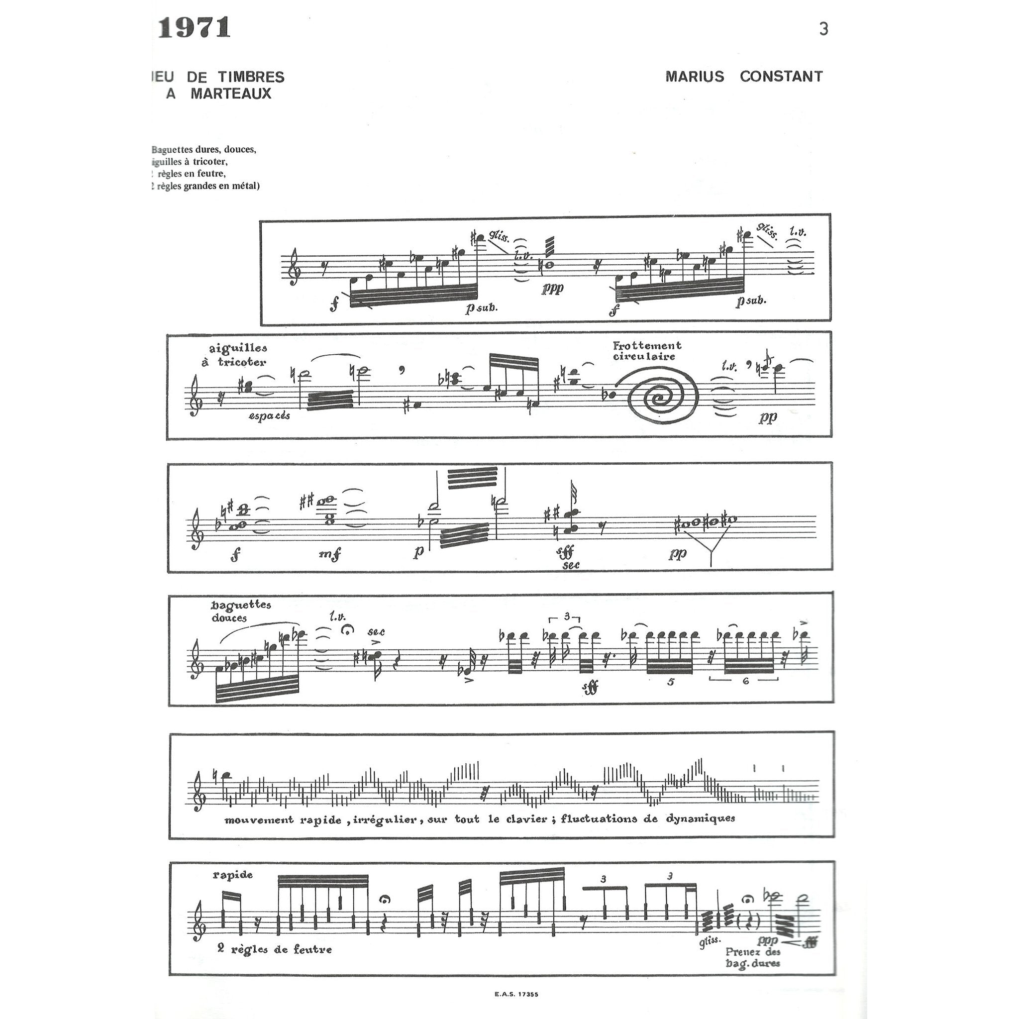 9 Mars 1971 by Marius Constant Sample