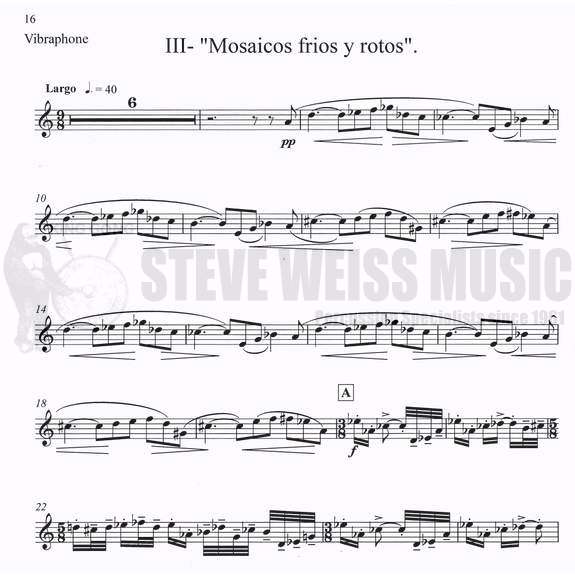 Acosta-Suite No. 1 "Mosaicos" VIBE PART ONLY-Solo V/2VN/VA/VC/CB/PN