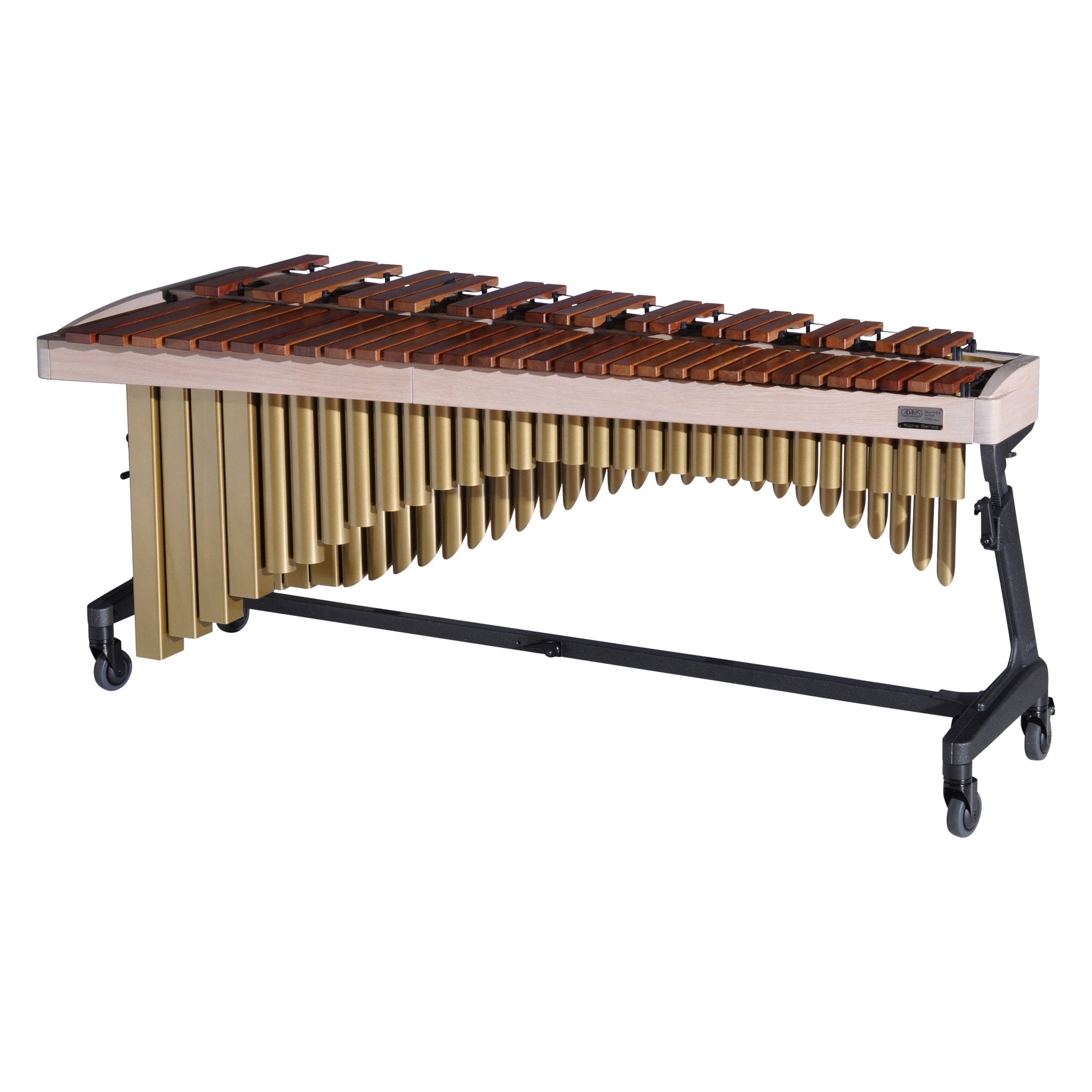 Adams Alpha Marimba 4.3 White Wash Satin Gold Players Side