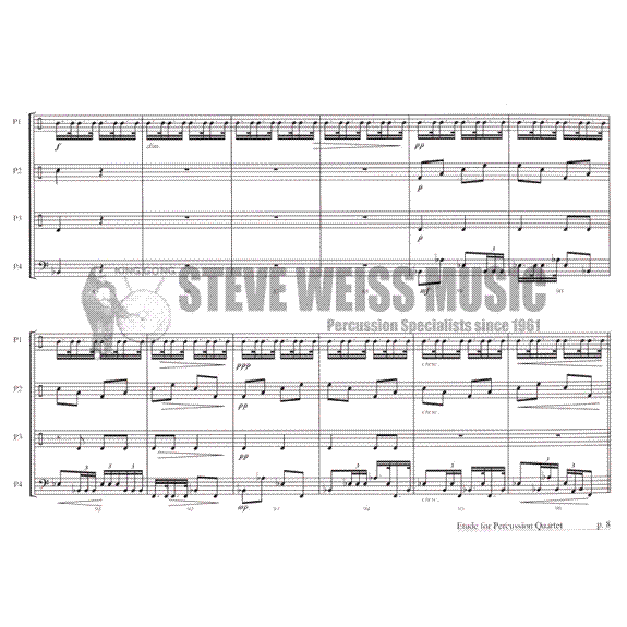 Alamo-Etude for Percussion Quartet (SP)-4T/P