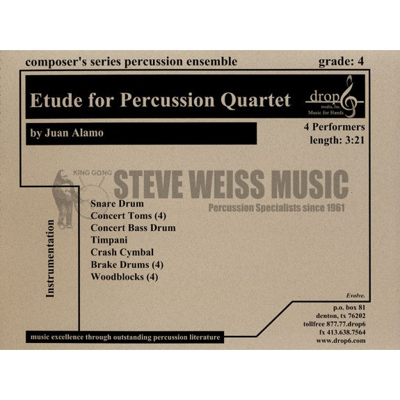 Alamo-Etude for Percussion Quartet (SP)-4T/P