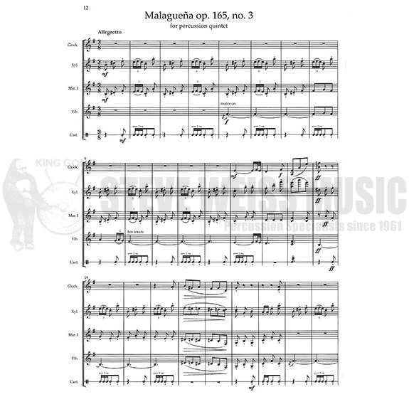 Albeniz-Selected Works for Percussion Ensemble arr. Aanonlie (SP)-B/V/X/2M/4T/P