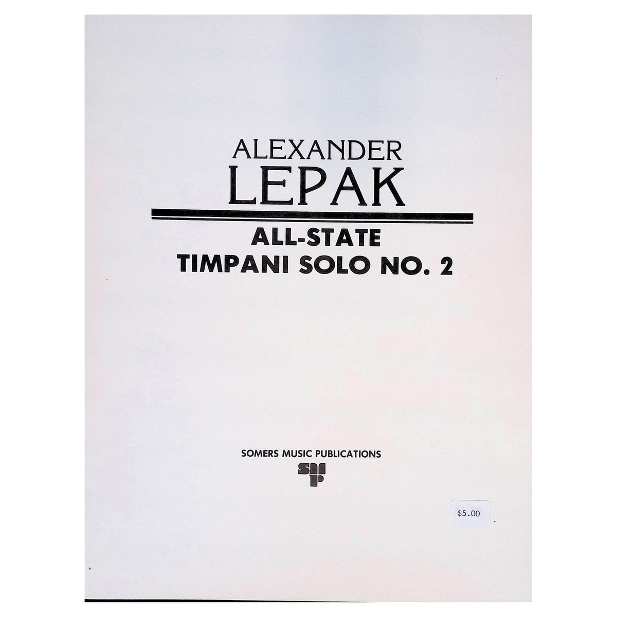 Alexander Lepak All-State Timpani Solo No. 2