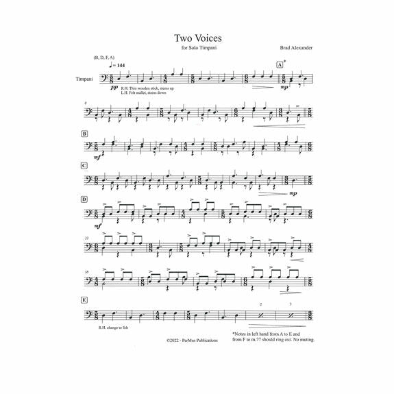 Alexander-Two Voices for Solo Timpani-4T