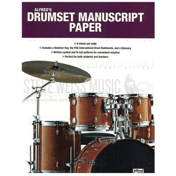 Alfred's Drum Manuscript Paper