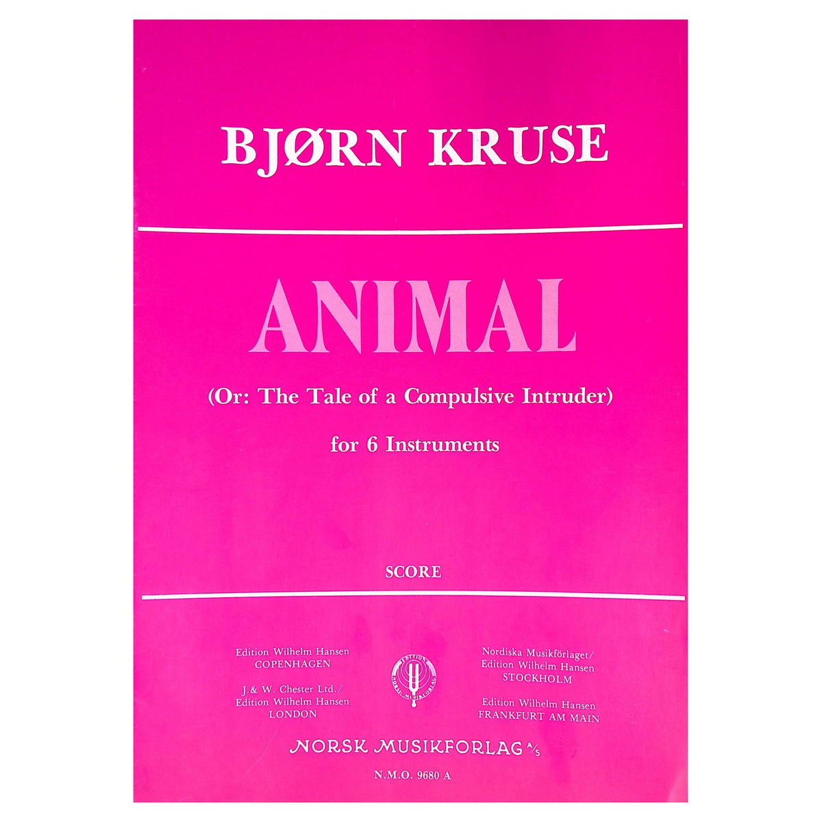 Animal by Bjorn Kruse score cover page
