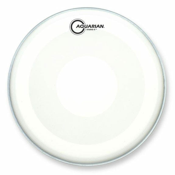Aquarian 16" Studio-X White Texture Coated Drumhead with Dot