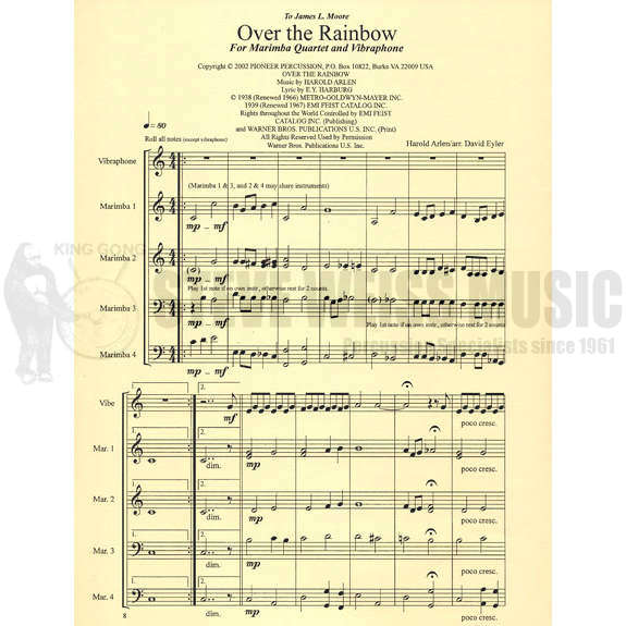 Arlen-Over the Rainbow arr. Eyler (SP)-V/4M