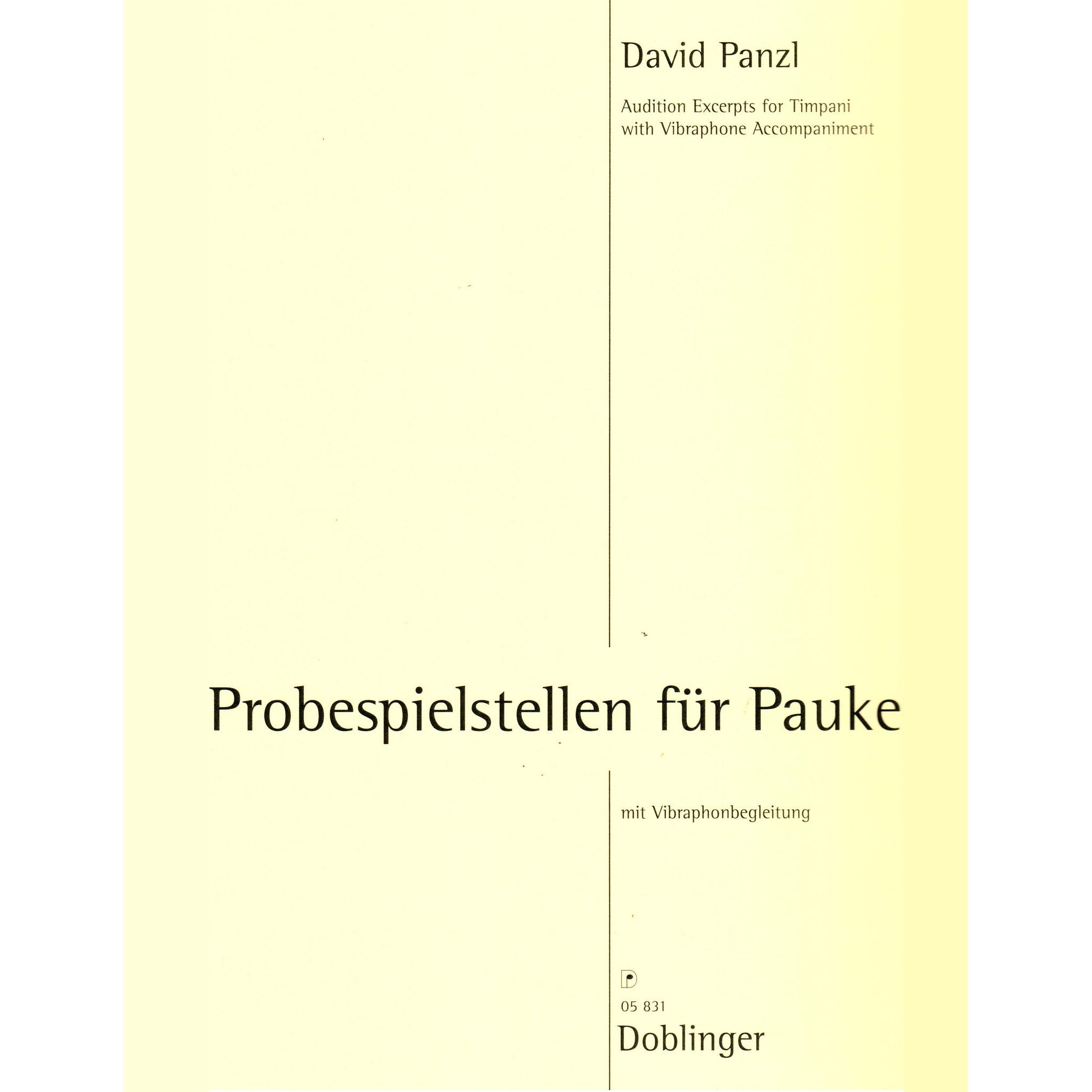 Audition Excerpts for Timpani with Vibraphone Accompaniment by David Panzl Cover