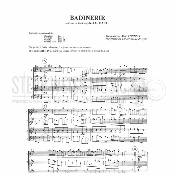 Bach-Badinerie (Suite In B Minor) -Londeix-V/X/2M
