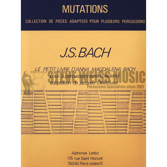 Bach-Book of Anna Magdalena-Delecluse- P/4T/X/V/M