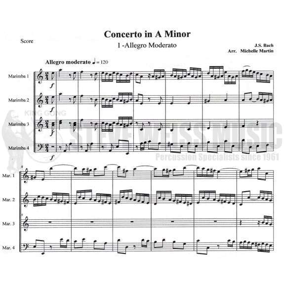 Bach-Concerto in A Minor BWV 1041 arr. Martin (SP)-4M