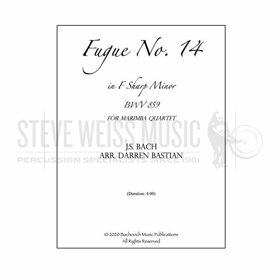 Bach-Fugue No. 14 in F sharp minor arr. Bastian (SP)-4M