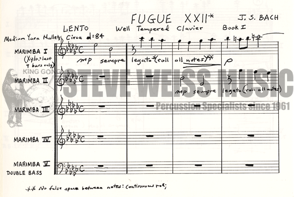 Bach-Fugue XXII arr. Peters (SP)-X/5M/CB