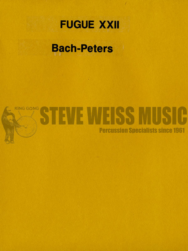 Bach-Fugue XXII arr. Peters (SP)-X/5M/CB