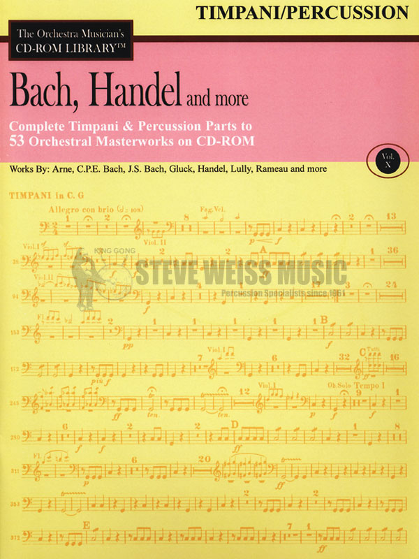 Bach/Handel/Others-Complete Timpani/Percussion to 53 Orchestral Masterworks (CD ROM)