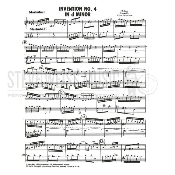 Bach-Invention # 4 in d Minor-Duesterbeck-2M