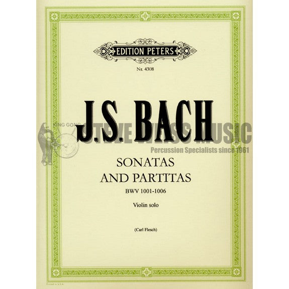 Bach-Sonatas and Partitas for Violin-Peters ed.-M