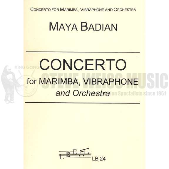 Badian-Concerto for Marimba, Vibraphone and Orch.  (Full score)-V/M/Orch.