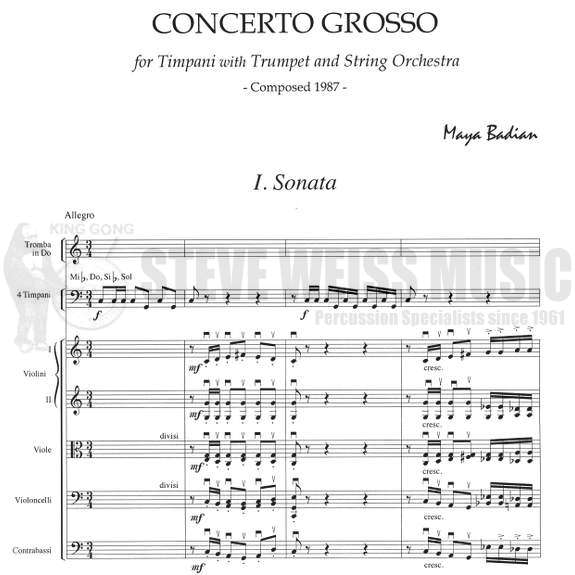 Badian-Concerto Grosso (Full score)-4T/TP/String orch.