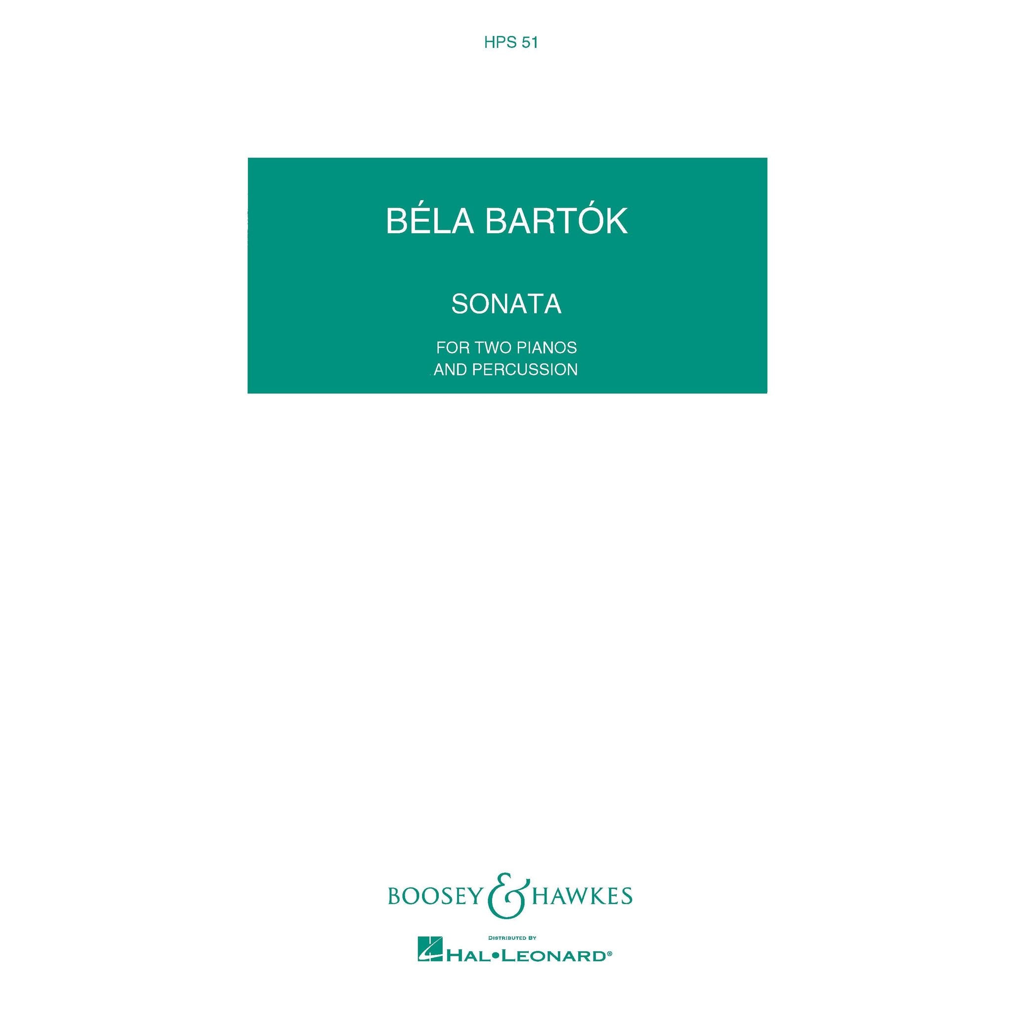 Bartok-Sonata for 2 Pianos and Percussion (Score)