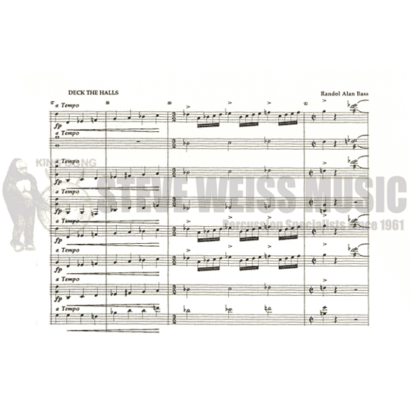 Bass-Deck the Halls arr. Gipson (SP)-P/4T/B/2V/X/3M/C/Crot/BM
