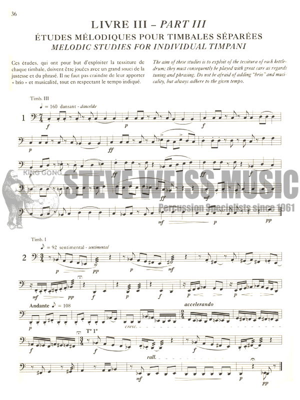 Batigne-vol. 2 New French Timpani 2nd Book: Sound-Gesture