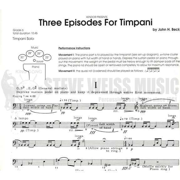 Beck-Three Episodes for Timpani-4T/P