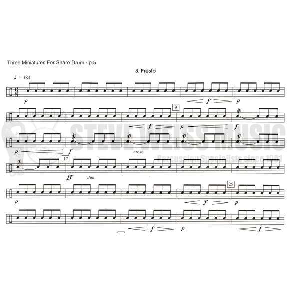 Beck-Three Miniatures for Snare Drum