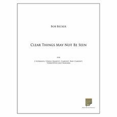 Becker-Clear Things May Not Be Seen (SP)-V/M/2VN/VA/VC/CL/BCL/2SSVX