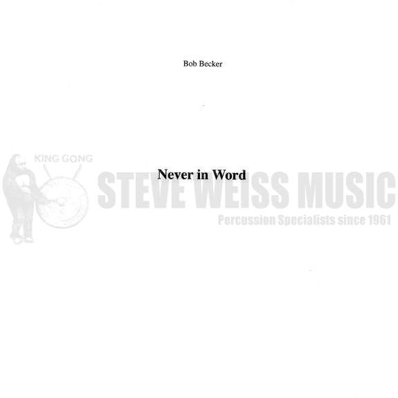 Becker-Never in Word (SP)-B/V/Cro./M/SVX/PN
