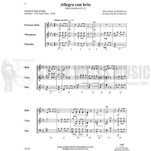 Beethoven-Classic Mallet Trios arr. Slawson (SP)-B/V/M