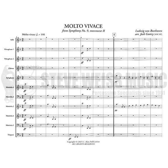 Beethoven-Molto Vivace from Symphony No. 9 arr Gottry (SP)-B/2V/C/X/2-5M/5T