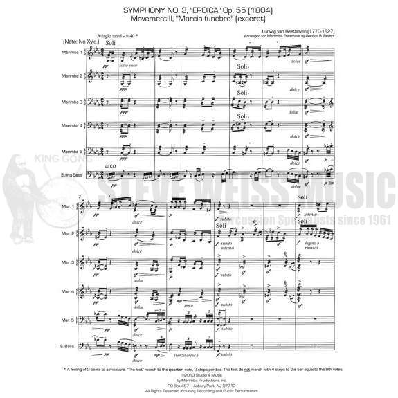Beethoven-Symphony No. 3 Movement 2 arr. Peters (SP)-5M/ CB