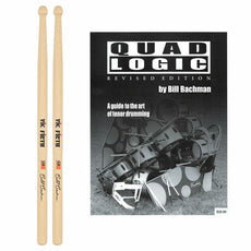 Bill Bachman Signature Bundle Vic Firth Billy Club Tenor Drumsticks and Quad Logic