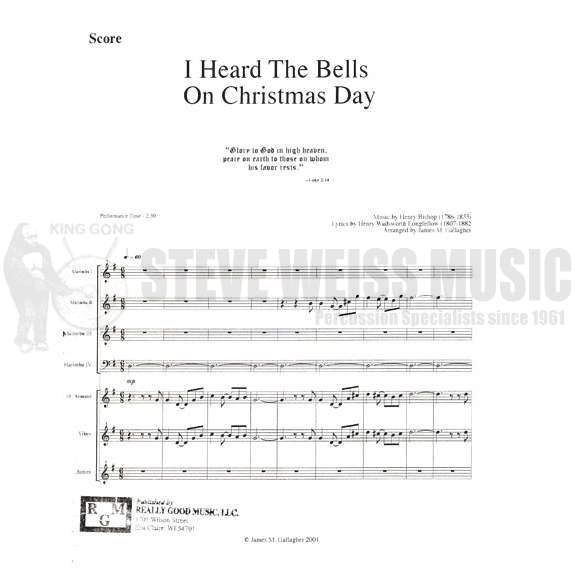 Bishop-I Heard the Bells on Christmas Day arr.Gallagher (SP)-B/V/C/4M