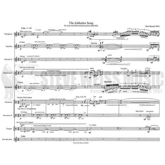 Bissell-Alabados Song (Perc ens. version) (SP)-M/P