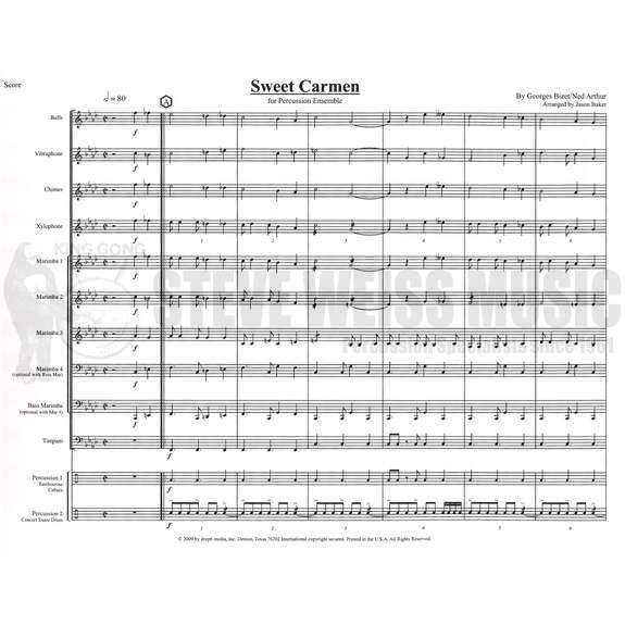Bizet/Arthur-Sweet Carmen arr. Baker (SP)-B/V/C/X/4M/opt. BM/4T/P