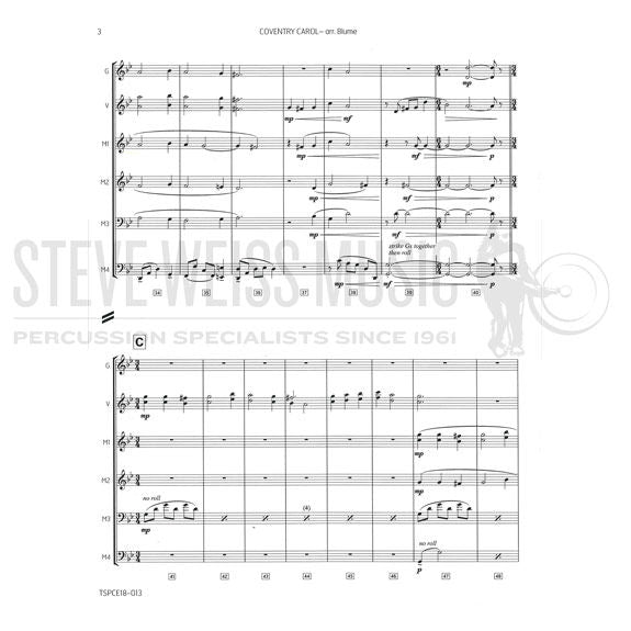 Blume (arr.)-Coventry Carol (SP)-B/V/4M