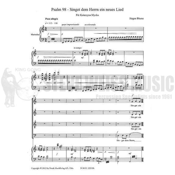 Blume-Psalm 98 (S)-M/Choir