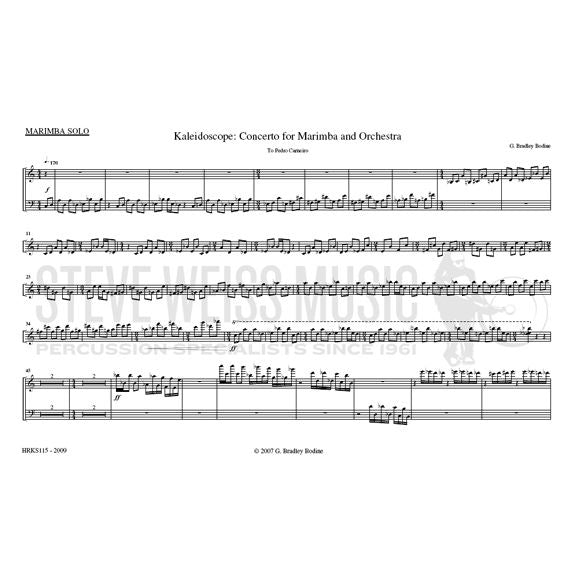 Bodine-Kaleidoscope (SOLO MARIMBA PART)-M/Orch.