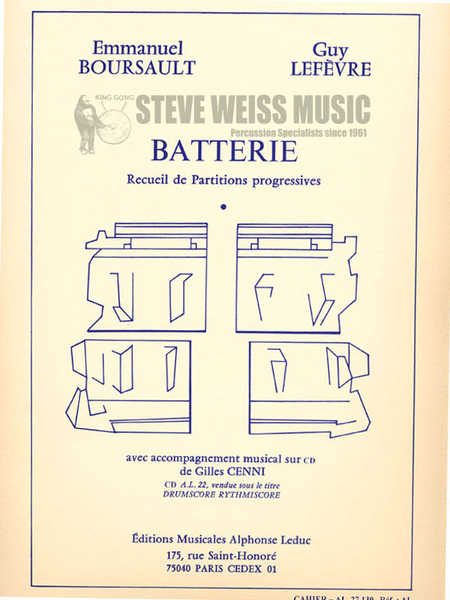 Boursault/LeFevre-Batterie: Recueil de Partitions Progressives (CD)
