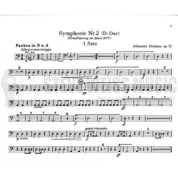Brahms/Behsing-Timpani & Percussion Excerpts