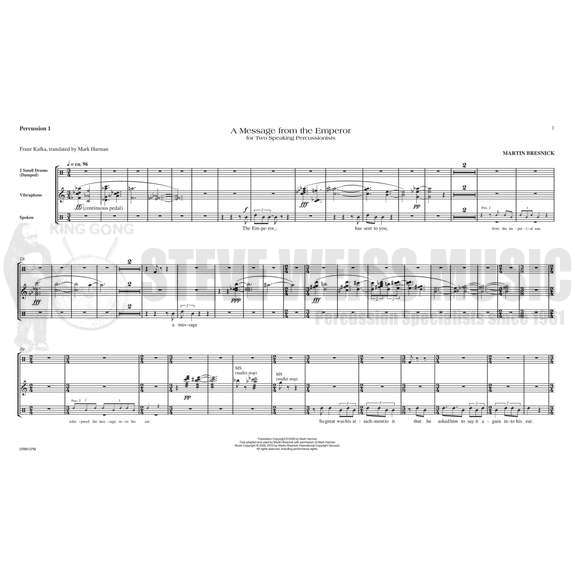Bresnick-Message from the Emperor, A (Parts)-M/V/P/VX