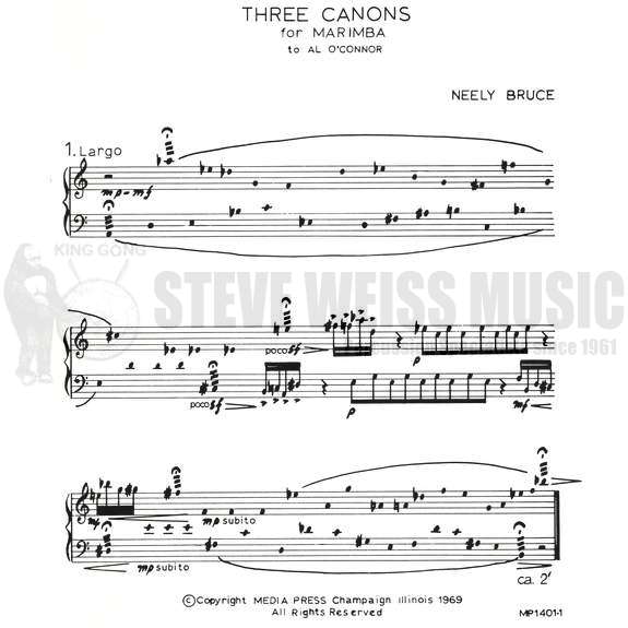 Bruce-Three Canons for solo marimba