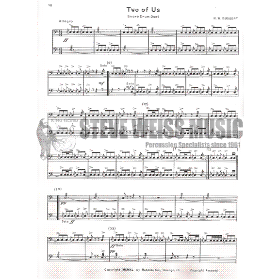Buggert-Rubank Intermediate Method for Drums
