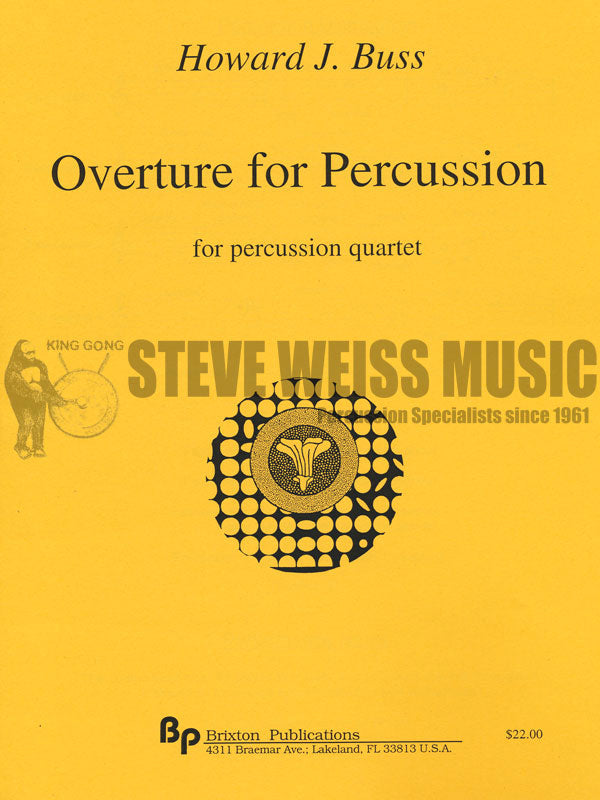 Buss, Howard-Overture for Percussion-V/C/X/2M/4T/P-SP