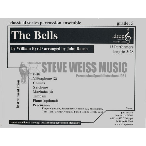 Byrd-Bells, The arr. Raush (SP)-B/2V/C/X/M/4T/P/opt. PN