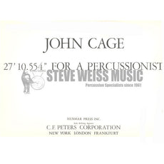 Cage-27' 10.554" for a Percussionist-P OS