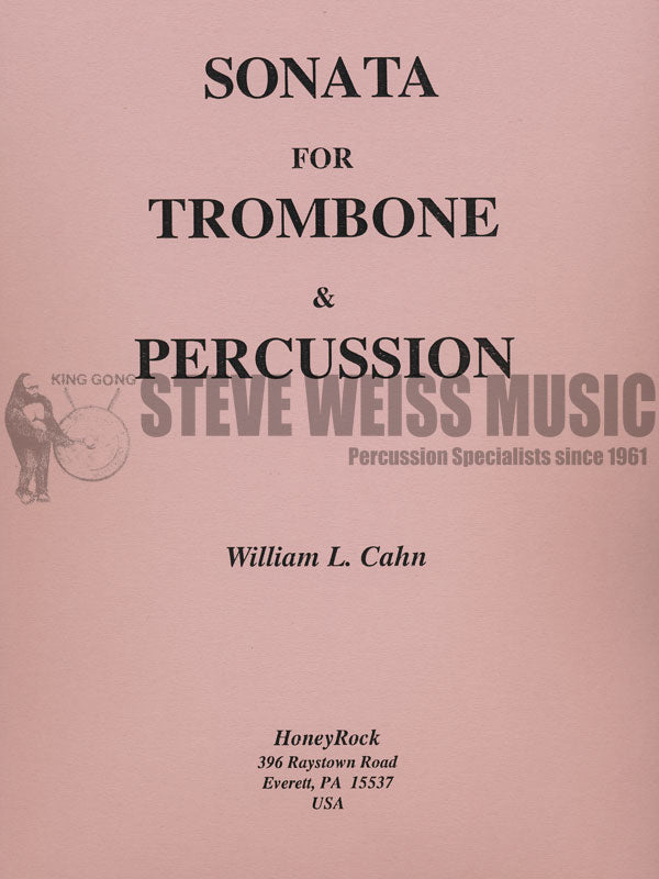 Cahn-Sonata for Trombone and Percussion (Score & Parts) OS